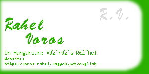 rahel voros business card